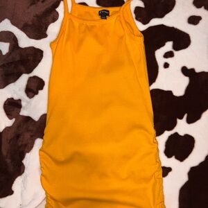 Vibrant Orange Sleeveless Dress